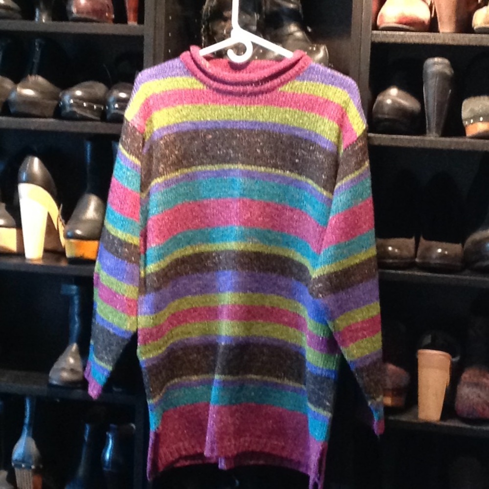 Laura Gayle multicolored striped sweater